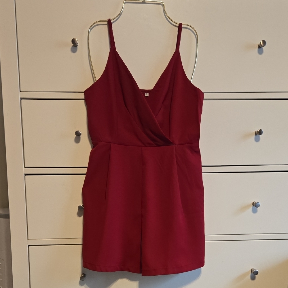 Burgundy Romper